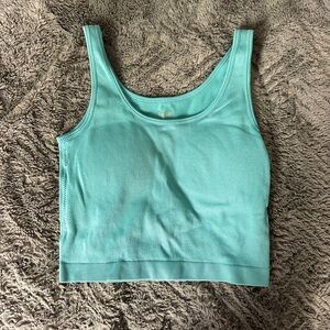 Teal Ribbed Tank Top